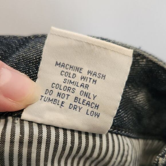 Level 99 Dark Wash Denim Back Slit Knee Length Straight Pencil Skirt Size 28 - Picture 13 of 13